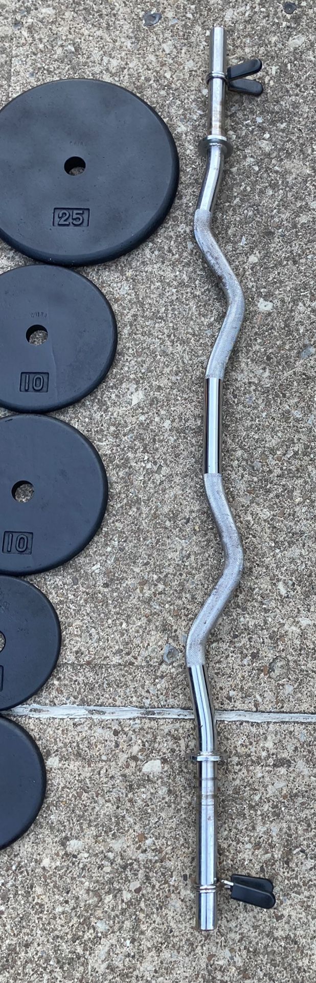110lbs Standard 1” weight plates + 6’ straight Bar + curl barbell weights plate curling 110 lb lbs 110lb pound