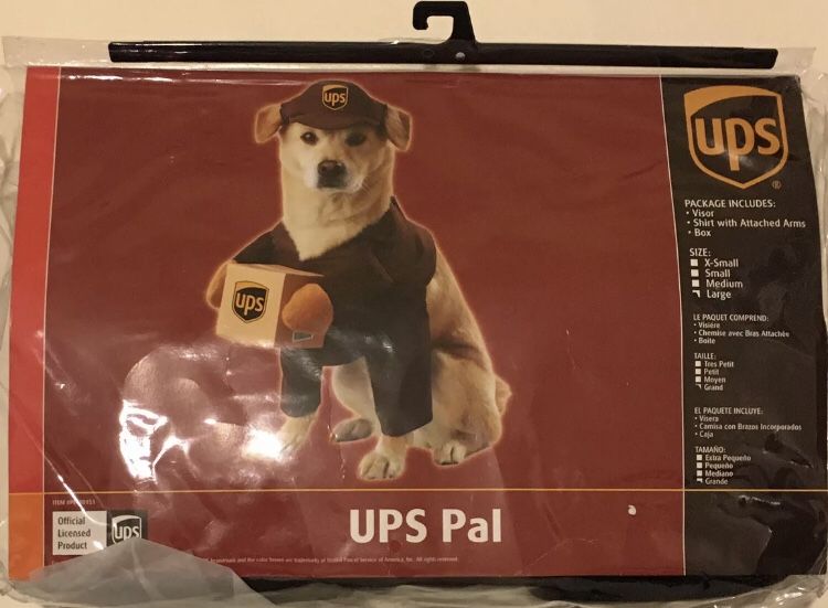 California Costume Collections UPS Pal Dog Halloween Costume, Large Dog (NO BOX)