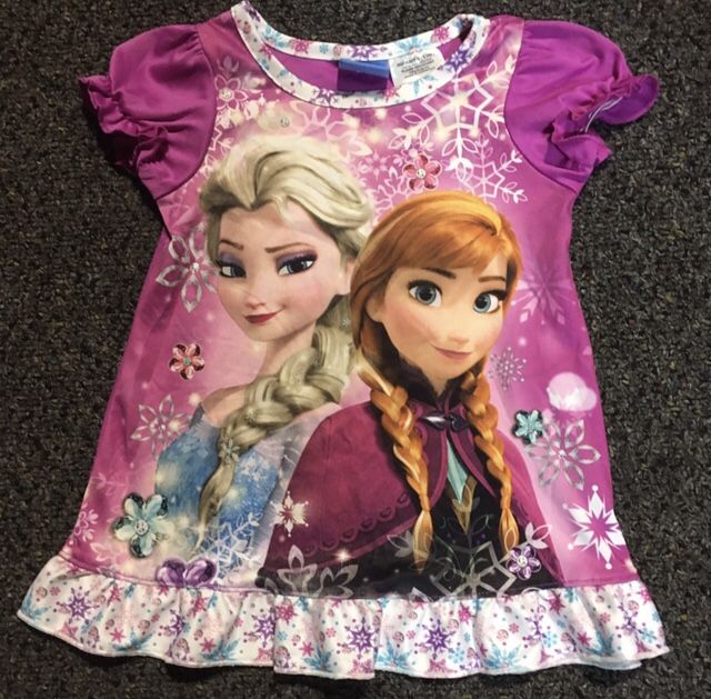 Disney frozen Anna and Elsa girls size 12 month nightgown 