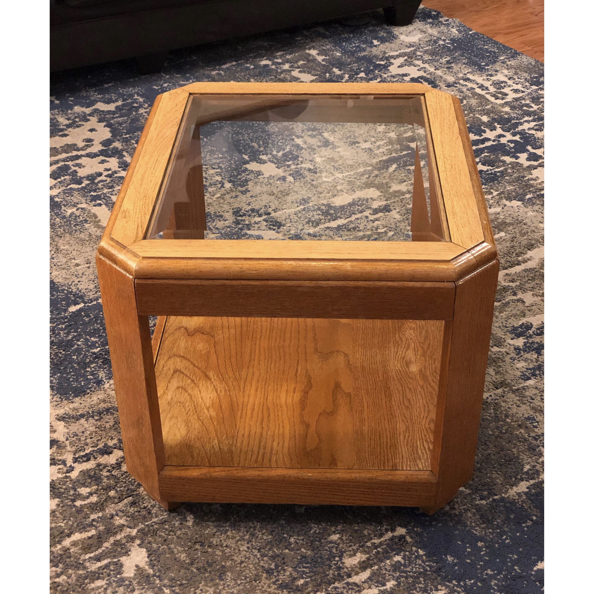 Oak Glass Coffee Table
