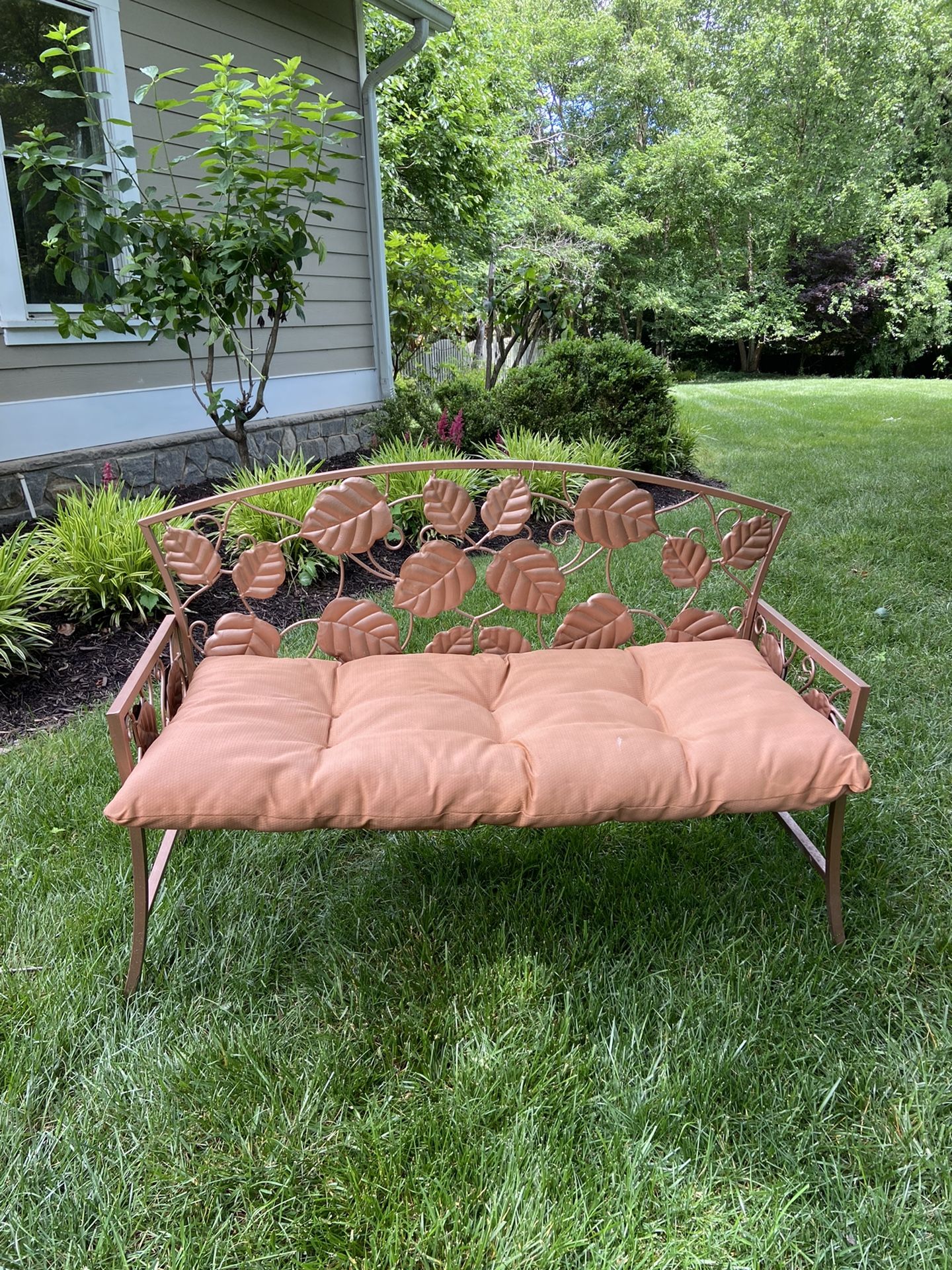 2 Outdoor Orange Benches