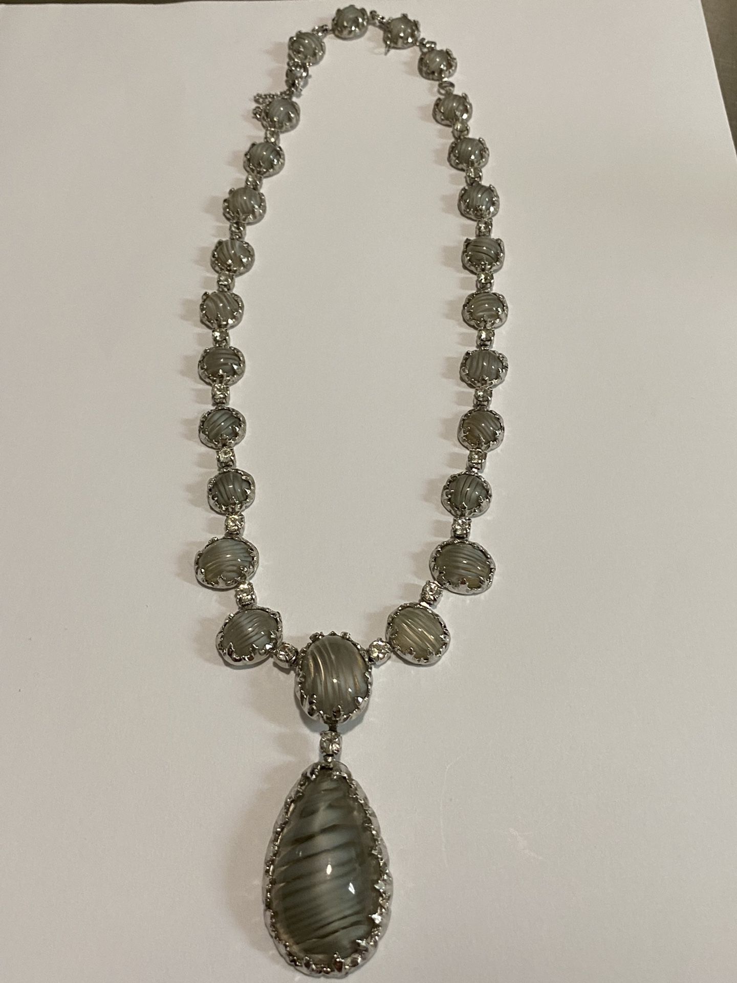 A beautiful glass and paste Necklace , Christian Dior by Mitchel Maer, 1950s