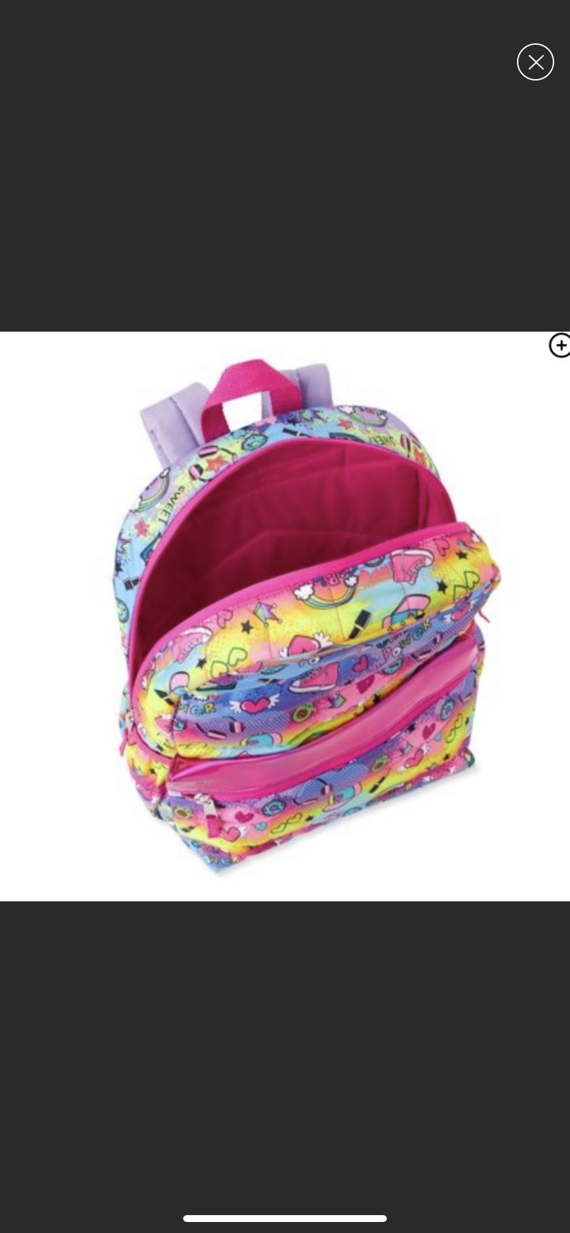 Girls Quilted Conversation Backpack