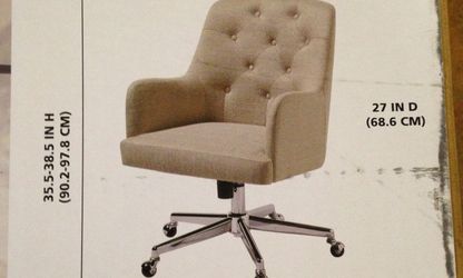 Tufted Office Chair! Brand new! Fully assembled! Thumbnail