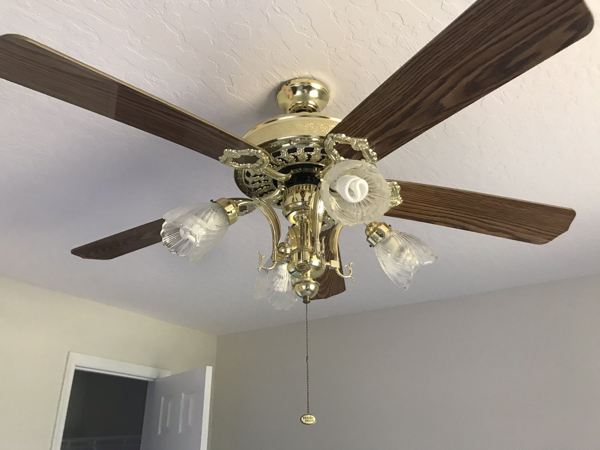 Harbor Breeze Inch Aristocrat Antique Brass Finish Ceiling Fan For