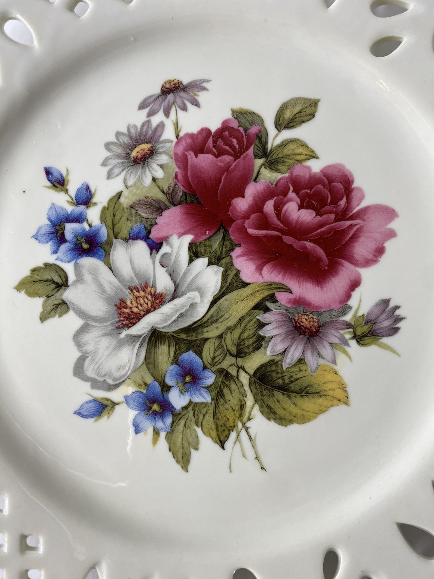 Formalities By Baum Bros Decorative Flower Plate Set Of 3