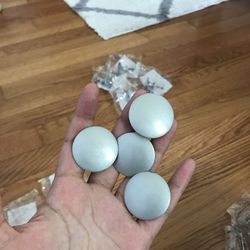Cabinet Dresser Drawer Knobs Silver x8 Thumbnail