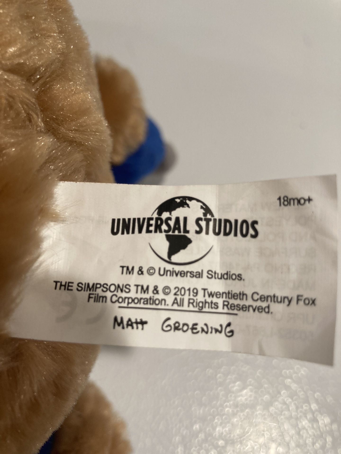 The Simpsons Mr. Teeny Chimp Monkey Plush Universal Studios Stuffed Animal 
