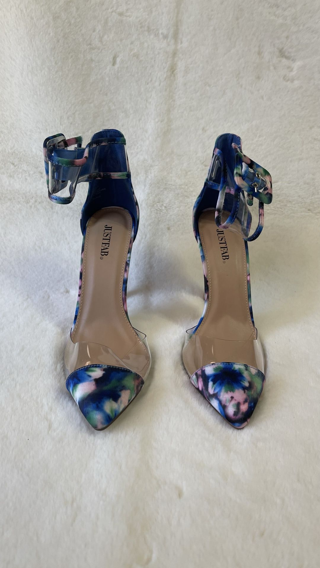multi Colored And Clear Heels