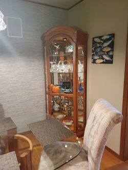 Dining Table And Lighted Cabinet  Thumbnail