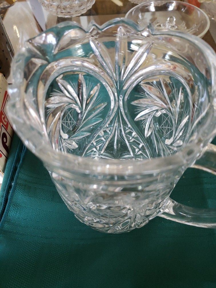 Cut Crystal Pitcher