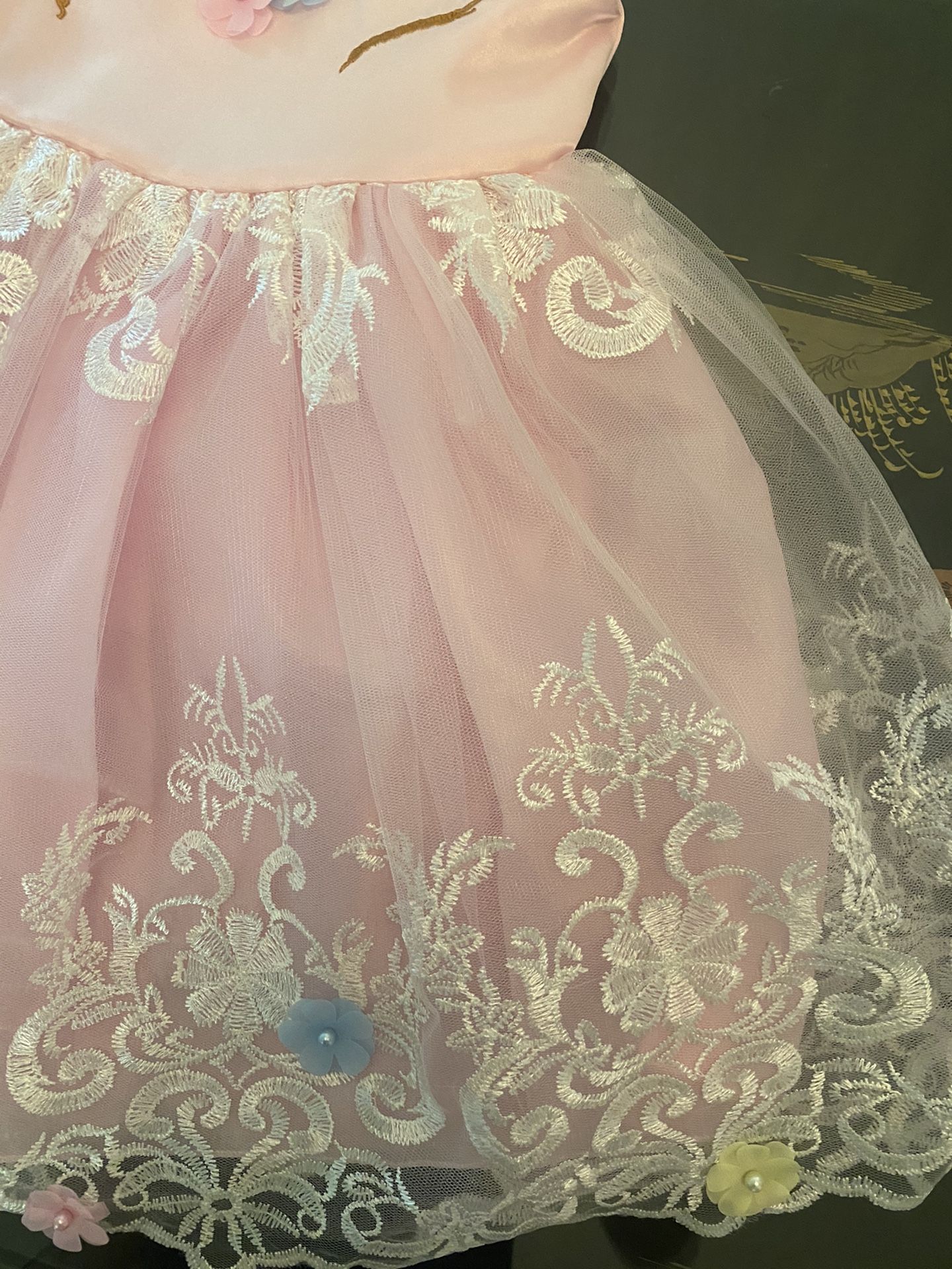 Brand New, Never Worn Gorgeous 3pc Unicorn Dress Set w/ Headband and Jacket, size 3T, color pink π¦