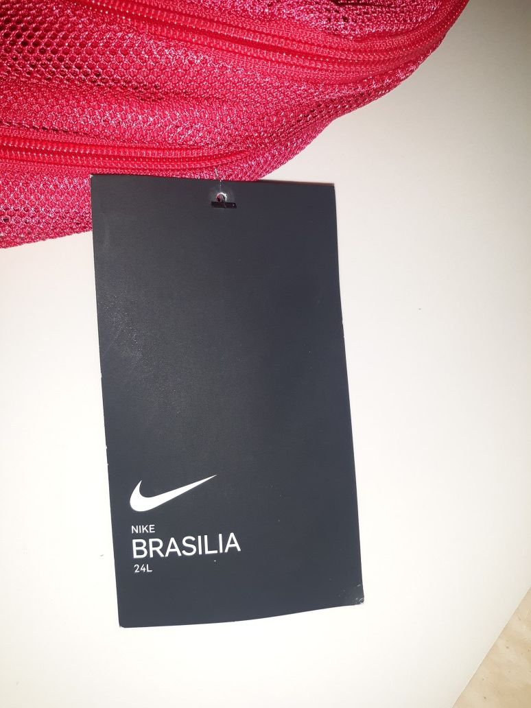 NEW NIKE BRASILIA Adult Mesh/Backpack/ Sports Gym SEE THROUGH BA6050 666