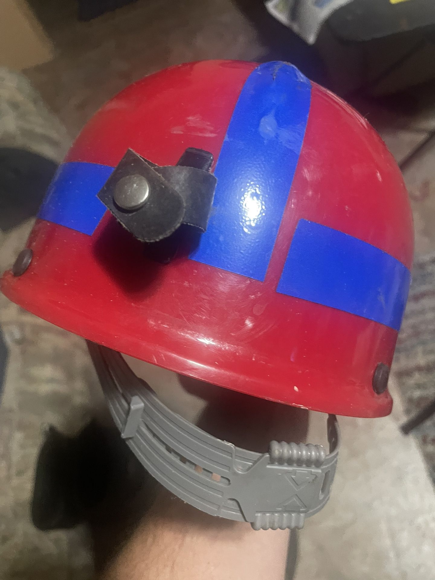 Msha Certified Red Underground Helmet 