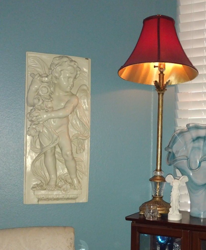 Large Vintage Sculpted Venetian Angel