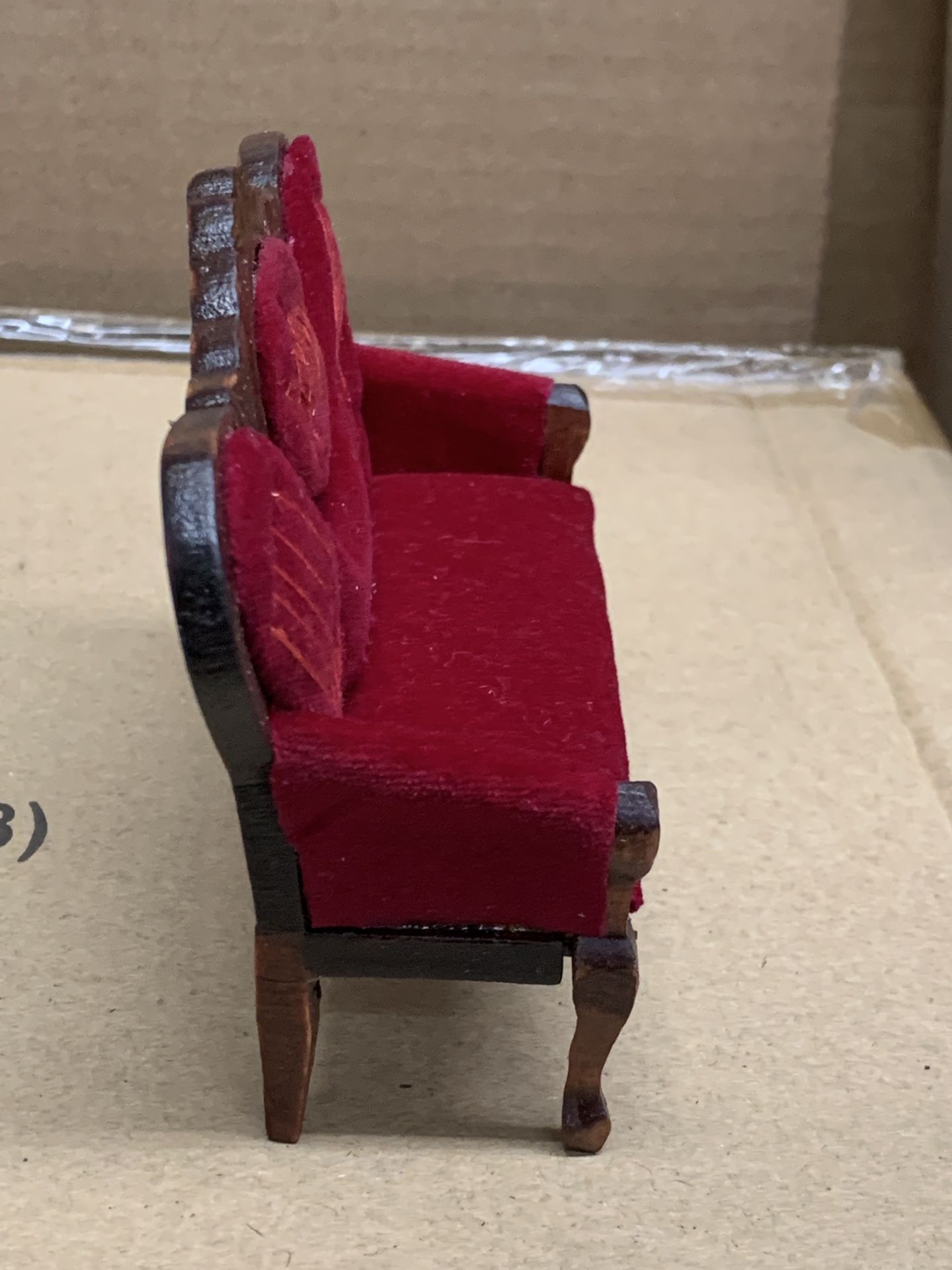 Hand Crafted Miniature Doll House Couch
