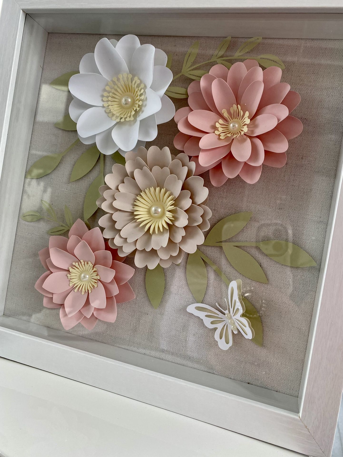 9x9in Hand Crafted Flowers