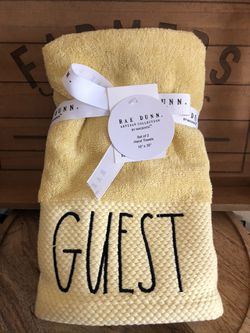 Gorgeous Rae Dunn Yellow GUEST Towels Thumbnail