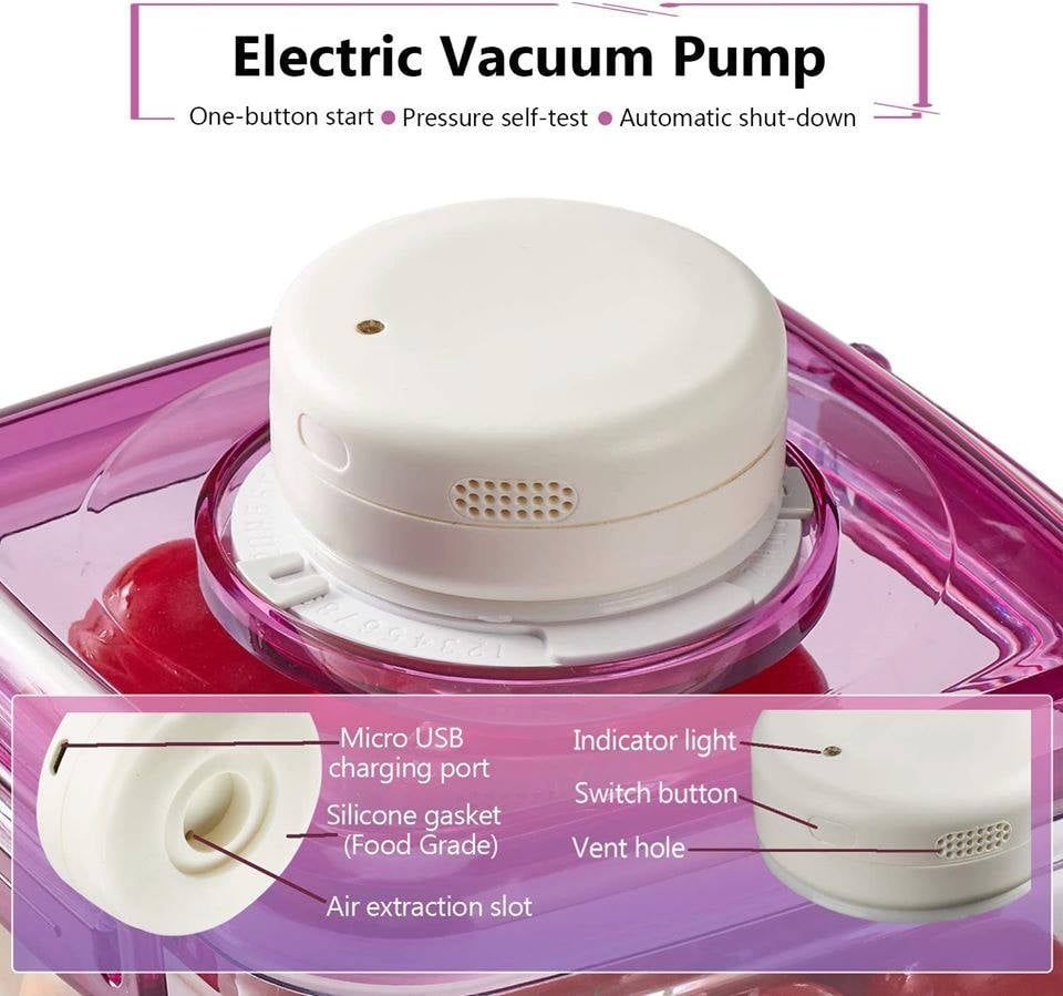 Brand New* Vacuum Food Storage Containers with Lids and Automatic Pump