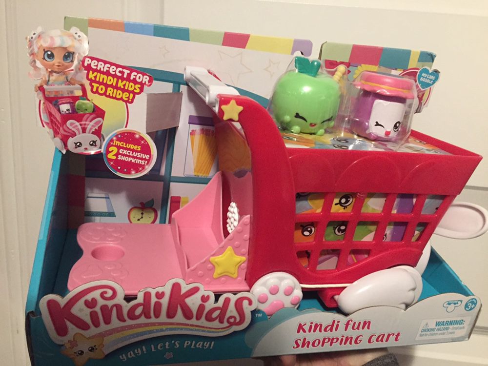 Kindi Kids Shopping Cart With Shopkins