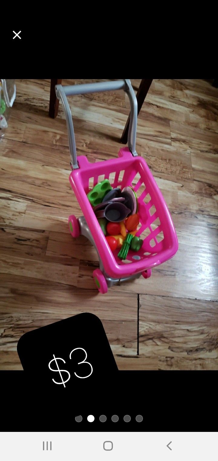 Pink Kids Play Car
