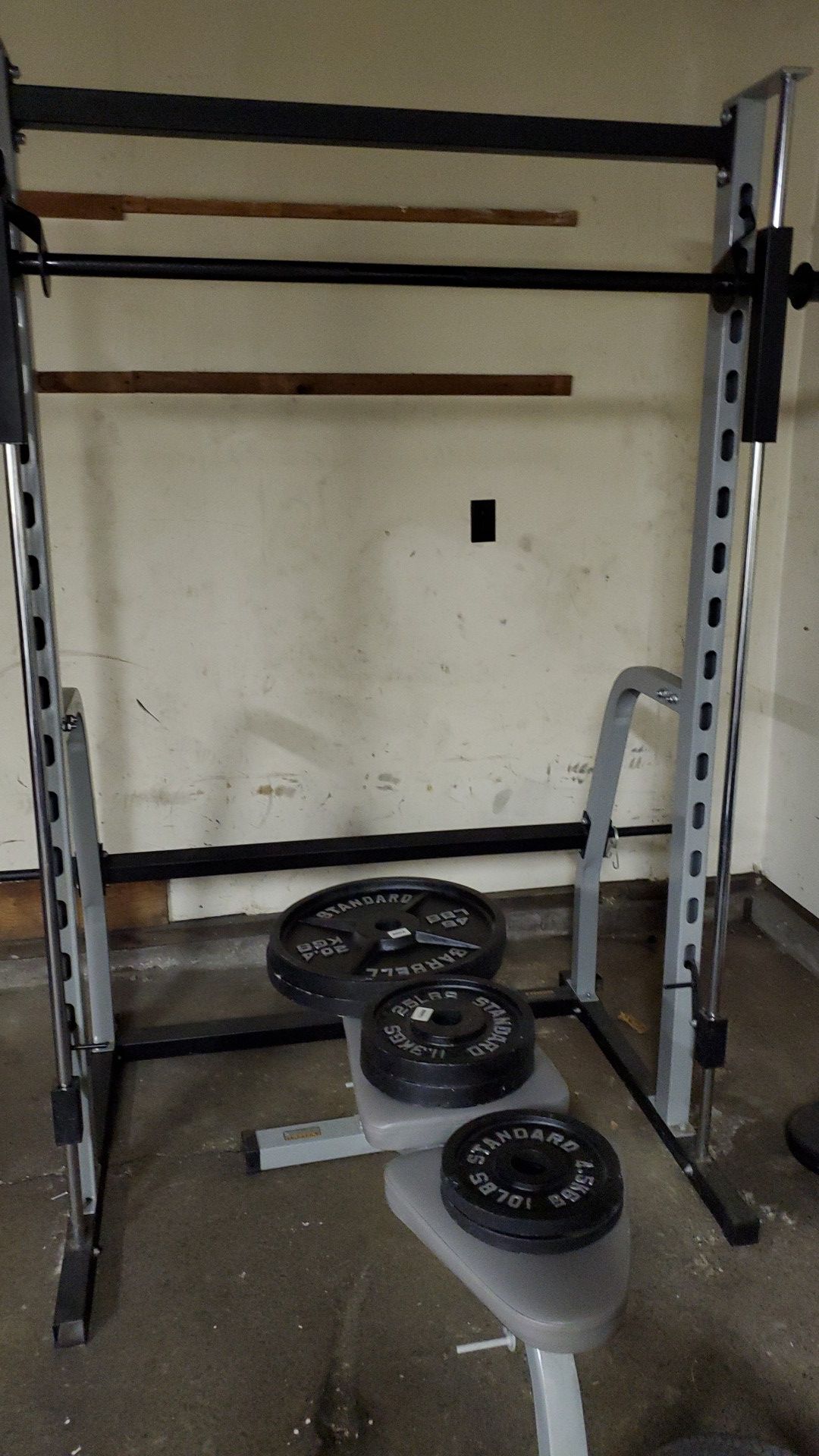 Black & gray metal frame Home gym