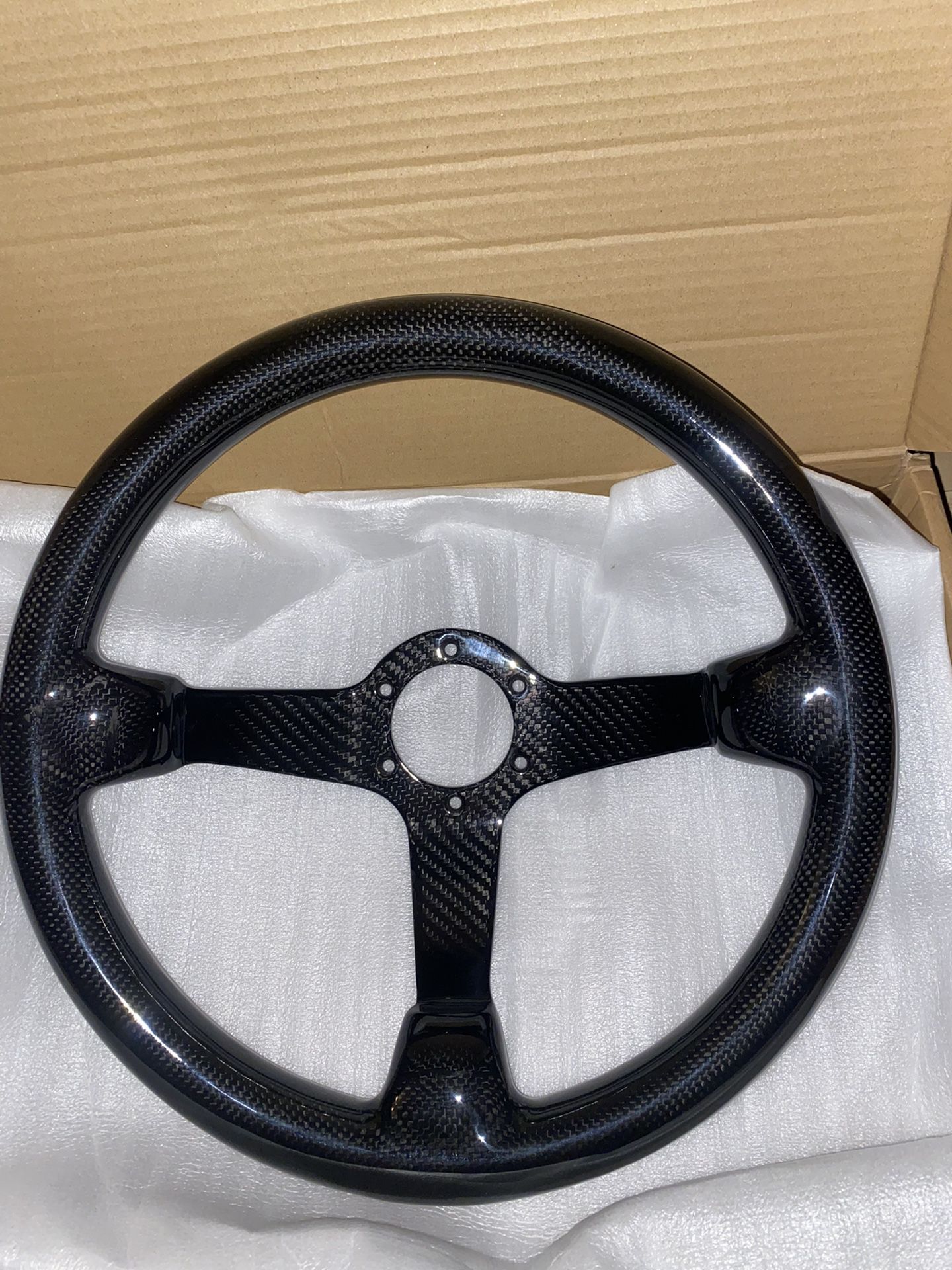 Full Carbon Steering Wheel (350mm) 350z Parts, G35 Parts, Civic Parts 
