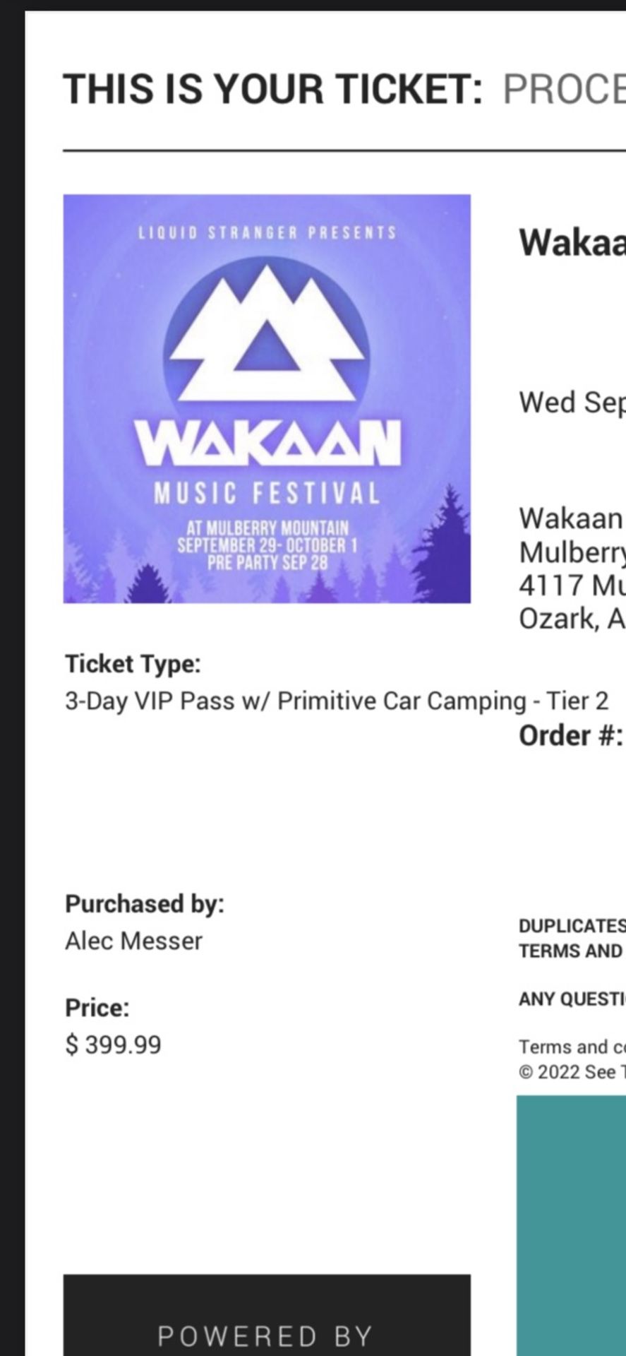 WAKAAN FESTIVAL 3-Day VIP Pass w/ Camping (x2)
