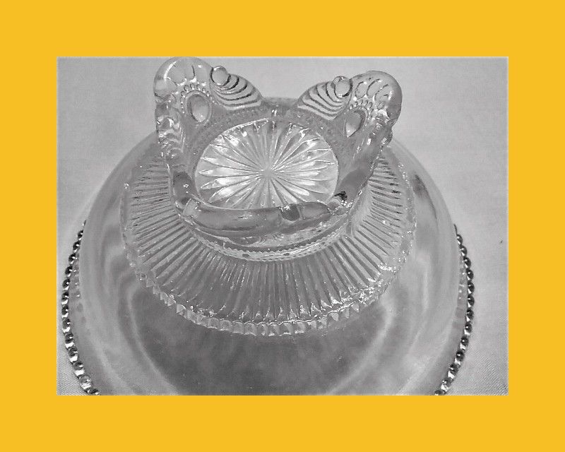 US Glass Colorado (Beaded Rim) Round Footed Bowl Clear EAPG 6” D ca 1897
Glass footed 6.25” diameter, 3” high-