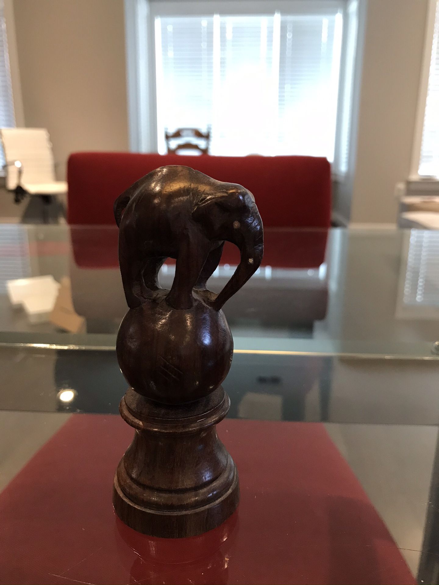 Rose wood. Elephant paper weight