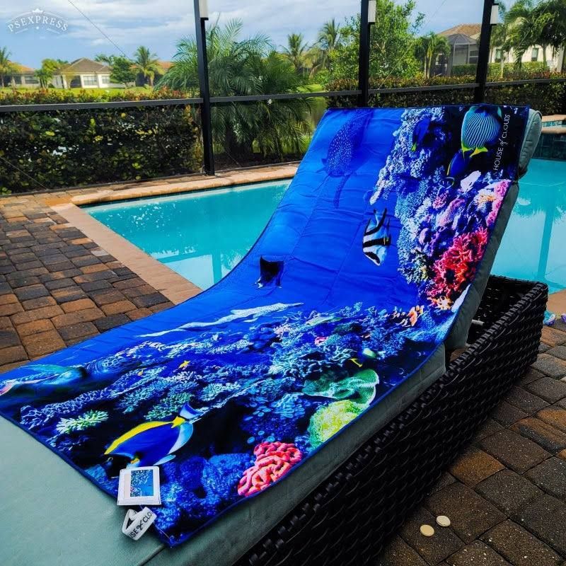 House of Clouds Microfiber Ocean Beach Towel Quick Dry Pool Beach