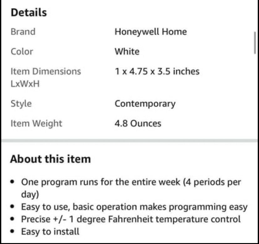 Honeywell Home RTH221B Programmable Thermostat