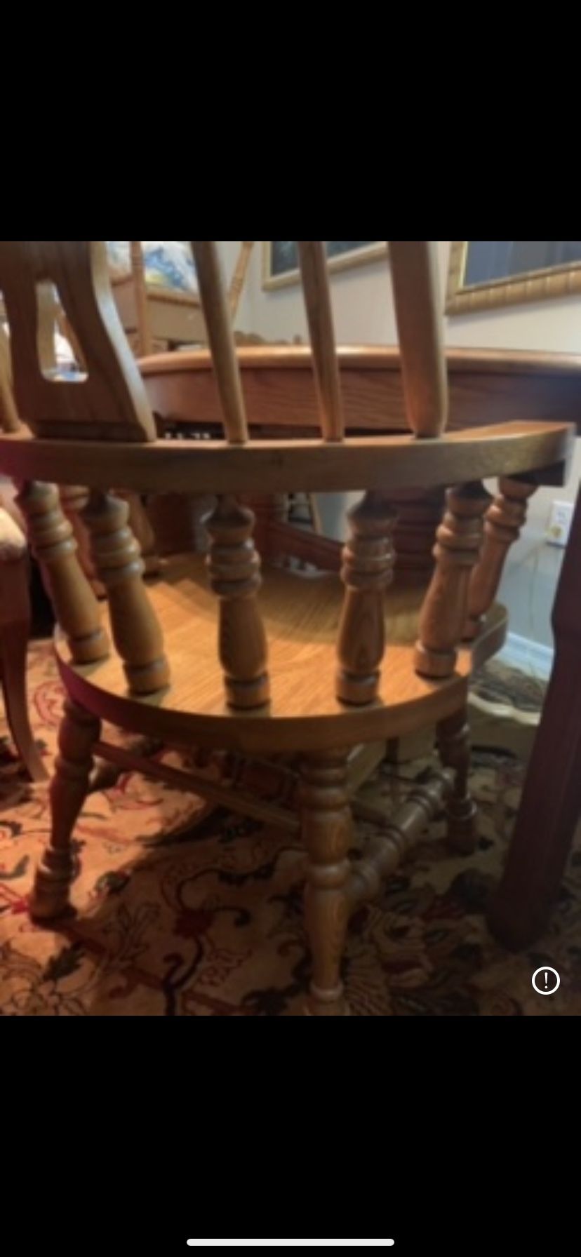 Dining Table Solid Oak w/one extension in excellent condition with Six(6) Arms Chairs asking only $1450. Obo today