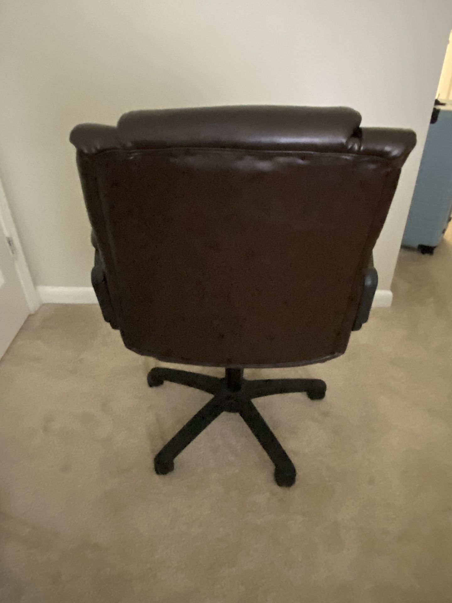 Office Chair (Dark Brown with Wheels)