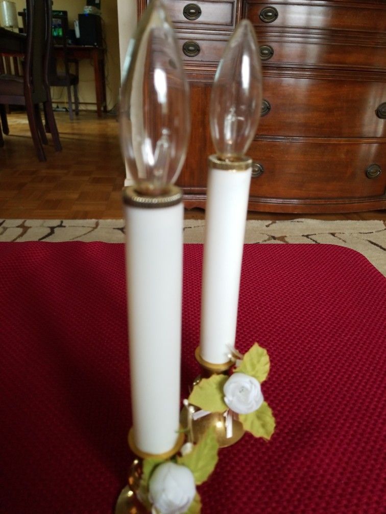 Rare Antique Candelabra Battery Powered