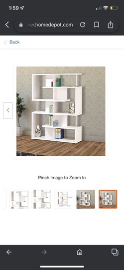 White Wood 8-shelf accent Bookcase With Open Back Thumbnail
