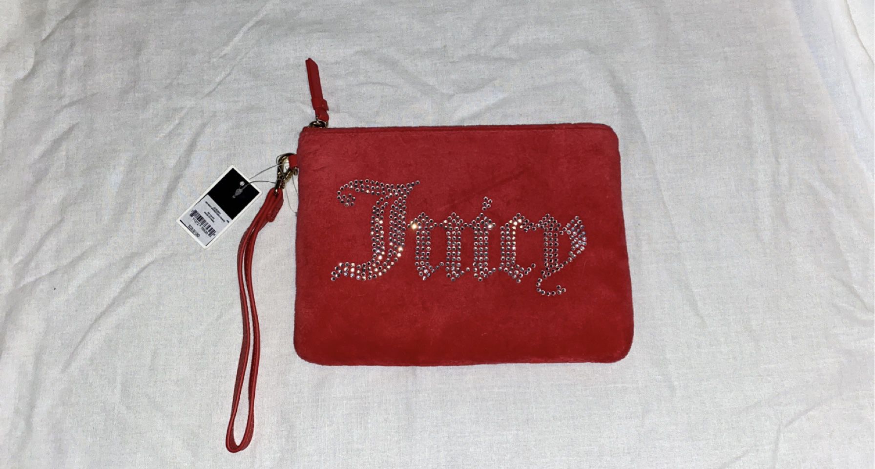 Juicy couture med Wristlet with rhinestones NWT