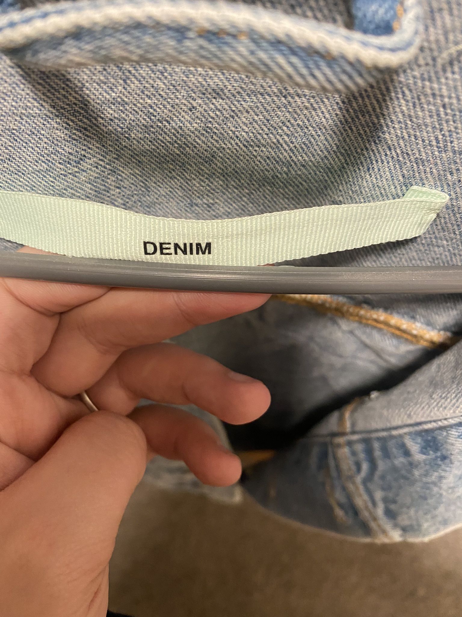 off white denim jacket