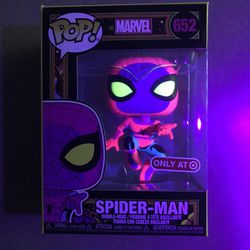 Black Light Spider-Man Funko Pop Boxset Large T-shirt *MINT SEALED* Target Exclusive Marvel Avengers 652 with protector Thumbnail