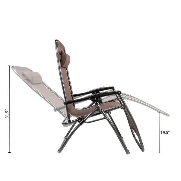 2pcs Plum Blossom Lock Portable Folding Chairs with Saucer Brown