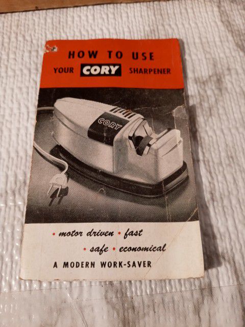 Vintage 1950s Electric Knife Sharpener By Cory 