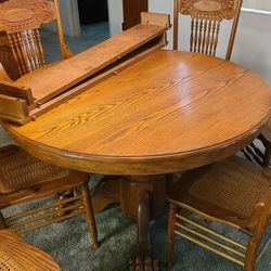Vintage Dining Table And China Cabinet  Thumbnail