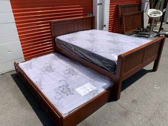 Full And Twin Bed Frame And New Mattress!! Thumbnail