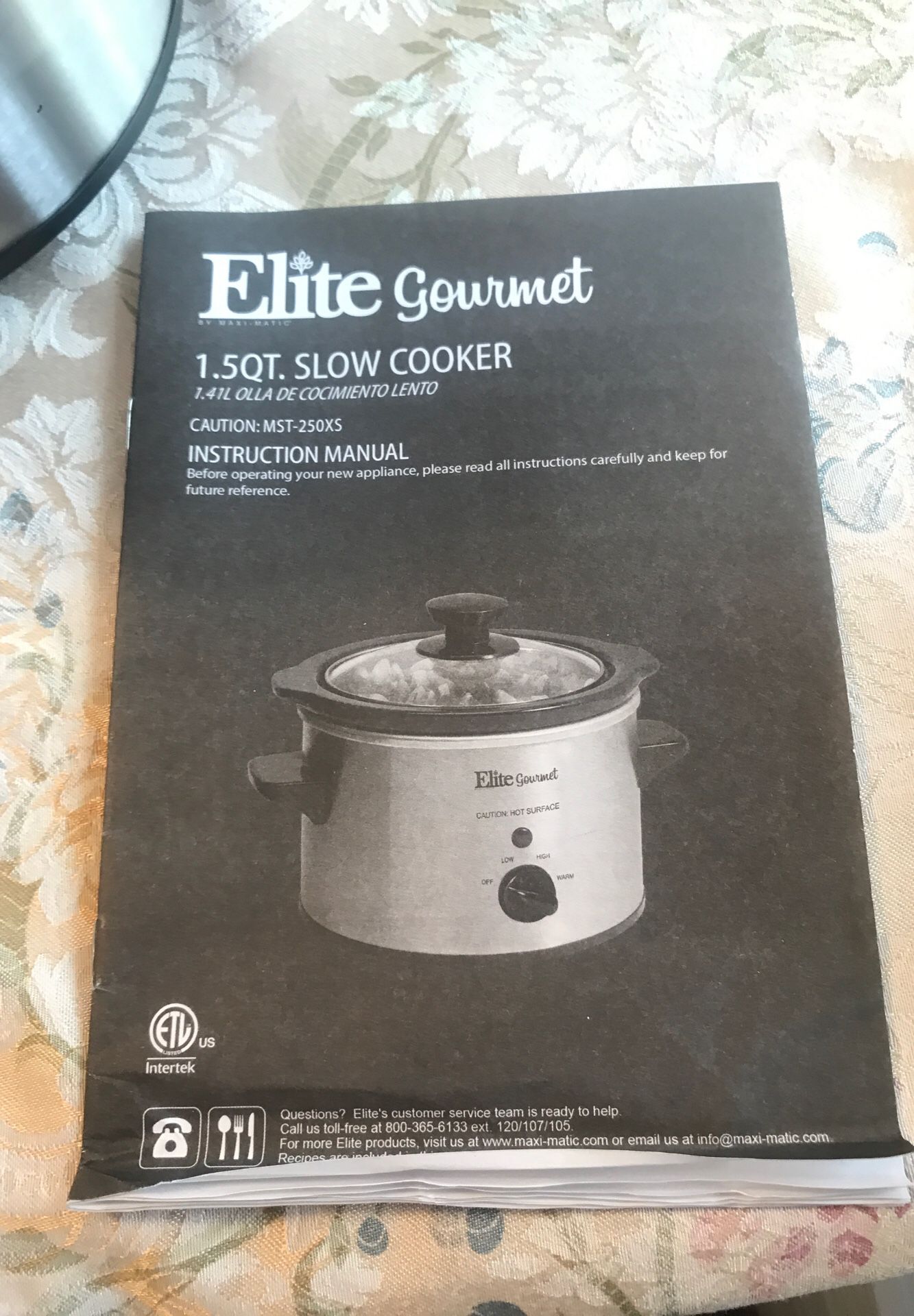 Elite Gourmet 1.5 Gt Slow Cooker