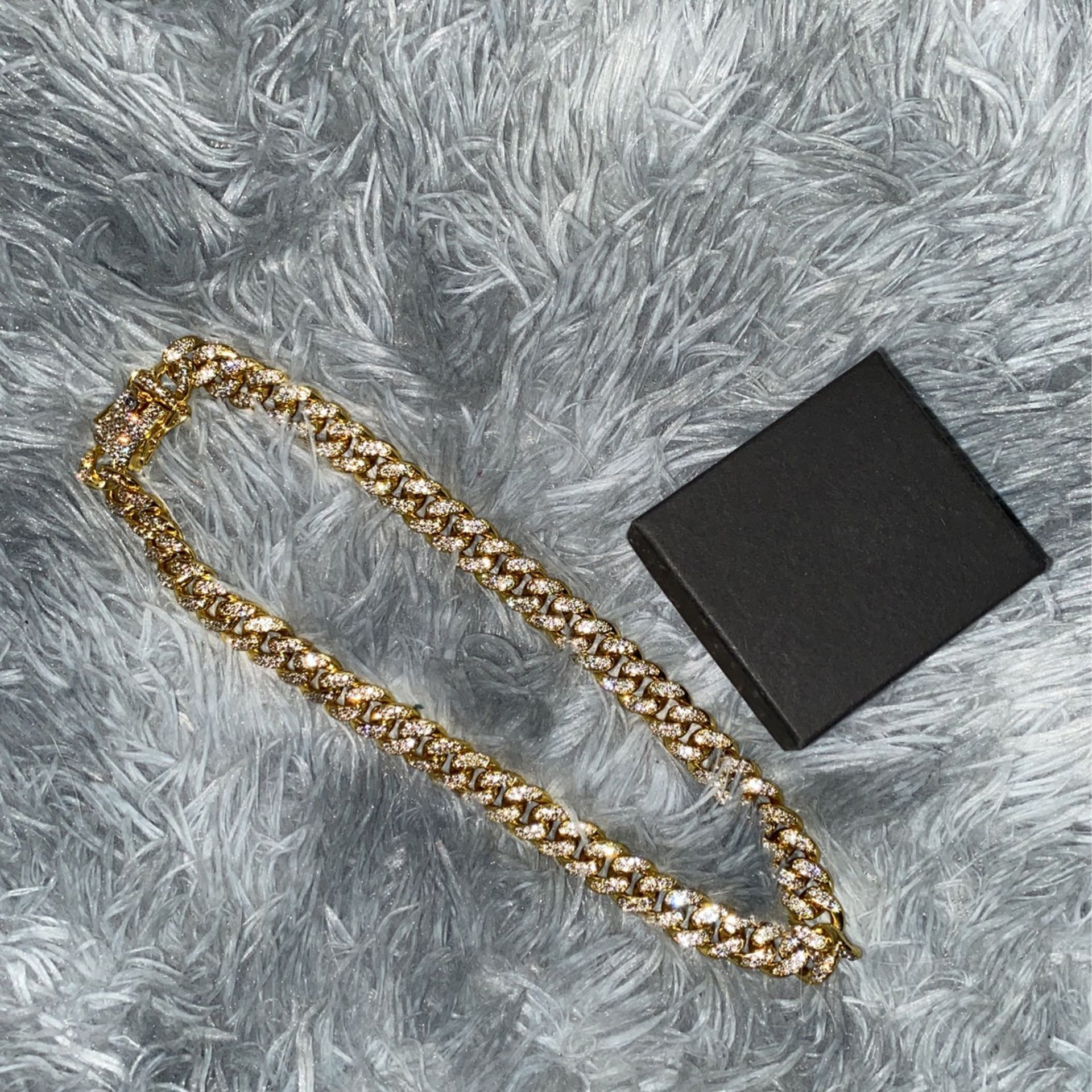 gold stainless steel cuban necklace