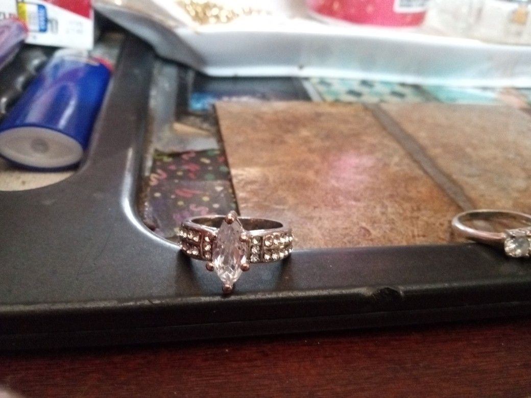 925 Sterling Silver With Glass Stones