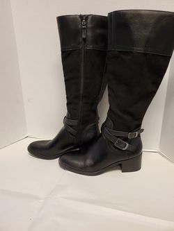 Franco Sarto Black Women's Knee High Riding Boots Size 7 Thumbnail