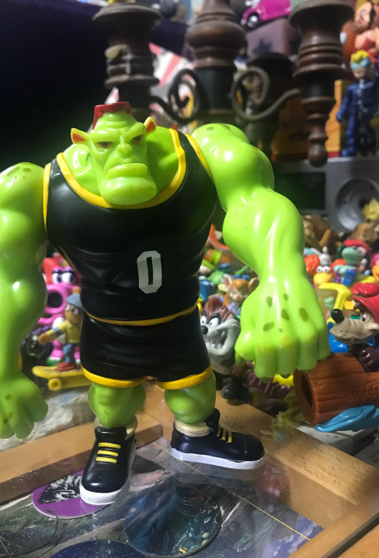 1996 Playmates Space Jam Monstars Green Monster Alien #0 Bang Action ...