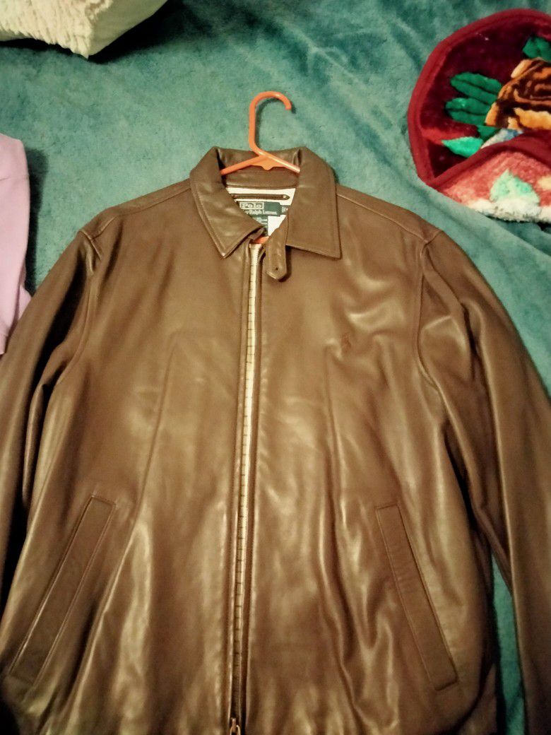 Medium Leather Polo Jacket