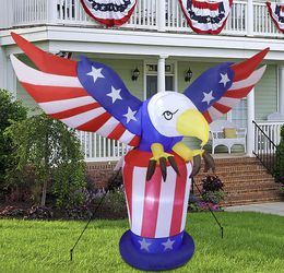 6 FT Long Patriotic Independence Day Airblown Inflatable Bald Eagle Thumbnail